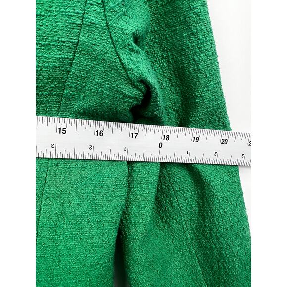 Sea New York Green Black Perforated Leather Zip Up Blazer Jacket‎ Size 4 - Picture 7 of 9